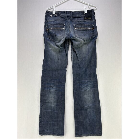 G Star Raw Jeans Corvet Straight Women’s Size 31 Blue Denim Zip Pocket - Picture 4 of 12